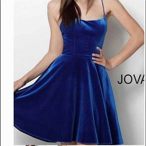 Jovani black velvet dress